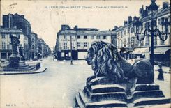 CPA Trawl-nets On (the Marne) Place of I Town hall Lion