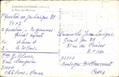 CPA Trawl-nets On the Marne (the Marne) the Bridge of the Marines