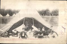CPA Camp Of Trawl-nets Seen of I Interior a Militaria tent