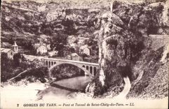 Gorges Du Tarn Pont et Tunnel de Saint Chely du Tarn 