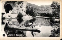 CPA Gorges du Tarn La Grotte de la Momie Barque