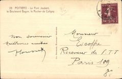 CPA Piotiers Le Pont Joubert le Boulevard bagon le Rocher de Coligny