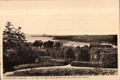 CPA Avranches la baie du mont saint michel vue du jardin des plantes