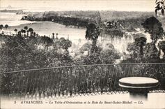CPA Avranches la table d orientation et la baie du mont saint michel