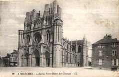 CPA Avranches L Eglise Notre Dame Des Champs