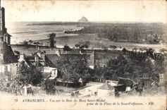 CPA Avranches Vue sur la Baie du Mont Saint Michel Prise de la Place de la Sous Prefecture