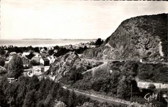 CPA Carolles Plage Edenville (Manche) Falaise du Pignon Buior Au Fond Granville