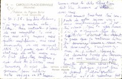 CPA Carolles Plage Edenville (Manche) Falaise du Pignon Buior Au Fond Granville