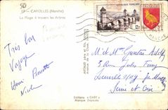 CPA Carolles (Manche) La Plage a travers les Arbres 