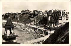 CPA Granville La plage vue du Casino