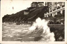 CPA Granville Le Plat Gousset par gros temps