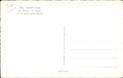 CPA Granville La Plage La Digue et le Normandy Hotel