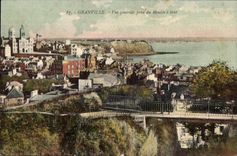 CPA Granville Vue Generale prise du Moulin et vent