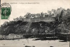 CPA Granville Le Greve et les Remparts