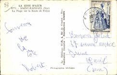 CPA La Cote D Azur 9771 Saint Raphael (Var) La Plage sur la Route de Frejus