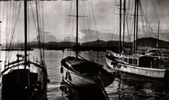 CPSM Saint Tropez Crepuscule sur le Port