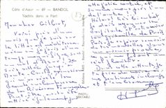 CPA Cote d Azur Bandol Yachts dans le Port Bateaux