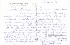 CPA Saint Raphael Plage de la Reserve