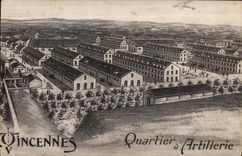 CPA Qincennes Quartier Artillerie Avion