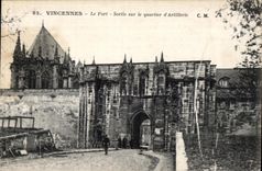 CPA Vincennes Fort Left on the district Artillery