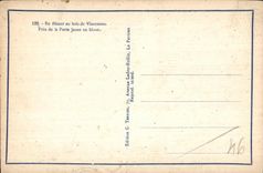 CPA en Flinant con Wood De Vincennes cerca de la puerta amarilla en invierno