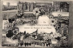 CPA Of Fort of Vincennes receive a Hello and these Flowers