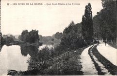 CPA banks Of the Marne Quay Saint Hilaire with the Game preserve