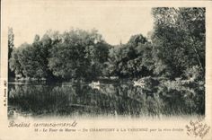 CPA the Turn of the Marne Of champigny to the Game preserve by the bank drolte