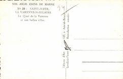 CPA Saint Maur the Game preserve St Hilaire the Quay of the Game preserve and its beautiful Villas