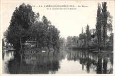 CPA La Varenne Chenneviere La Marne et la Pointe de l Ile d Amour Restaurant de l ile