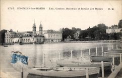 CPA Enghien Les Bains Lake Casino Boats and Garden Of the Roses