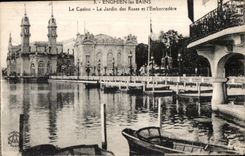 CPA Enghien les Bains the Casino the Garden of the Roses and I Landing stage