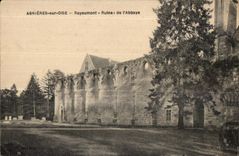 CPA Asnieres on Oise Royaumont Rulne of I Abbey