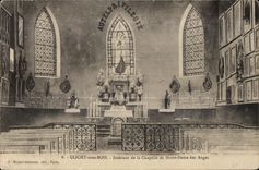 CPA Clichy debajo de la madera interior de la cAmara acorazada de Notre Dame de los Angeles