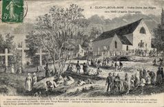 CPA Clichy debajo de la madera de Notre Dame de los Angeles cerca de 1840 (despues de Daubigny)