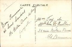 CPA Clichy debajo de la cAmara acorazada de madera nuestra senora del puente Statue del horno de los Angeles de nuestra senora de los Angeles