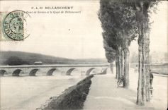 CPA Billancourt Pont of Separate and the Quay of Billancourt