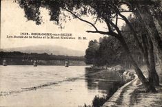 CPA Boulogne on the Seine Edges of the Seine and the Valerien Mount
