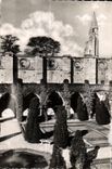 CPSM Abbaye de Royaumont Asnieres sur Oise Le cloitre et la tourelle
