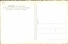 CPA Pontoise (el Seine y el Oise) la puerta y el roseton de la iglesia Soint Moclou