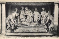 CPA Pontoise Church Saint Maclou “puesto en la tumba” NPhot