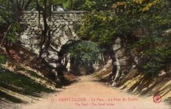 CPA Saint Cloud the Park the bridge of the devil