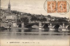 CPA Saint Cloud Vue generale et le Pont