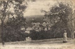 CPA Saint Cloud the Park the Pre one with the Goats Separate Goat Chevre