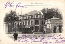 CPA Saint Cloud Entree du Pare et Restaurant du Pavilllon Bleu