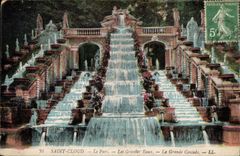 CPA Saint Cloud the Park the Granites Water the Large Cascade