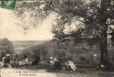 CPA Parc De Saint Cloud Le Pre aux Chevres Chevre Goat 