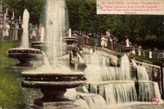 CPA Saint Cloud the Park Large Water Left interior the Large Cascade