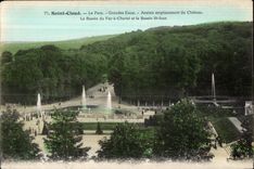 CPA Saint Cloud Le Pare Grnades Eaux Ancien emplacement du chateau