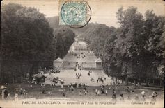 CPA Saint Cloud Perspective de l Allee du Fer a Cheval